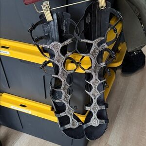 vis-à-vis tall beaded gladiator sandals size 37